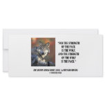 Rudyard Kipling Strength Of the Pack Wolf Quote Rack Card Template