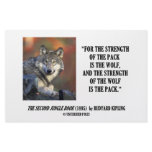 Rudyard Kipling Strength Of the Pack Wolf Quote Customized Stationery