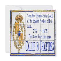 Rue Chartres Tile Mural invitations