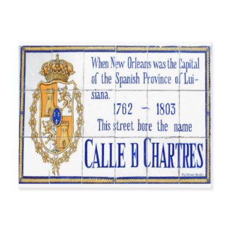 Rue Chartres Tile Mural postcard