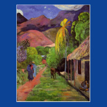'Rue de Tahiti' - Paul Gauguin Postcard postcards