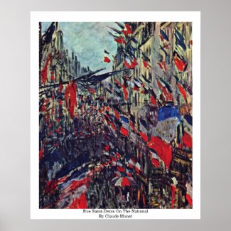 Rue Saint-Denis On The National By Claude Monet print