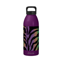 Rueda en pieles psicodélicas del tigre del ~ de lo botella de beber