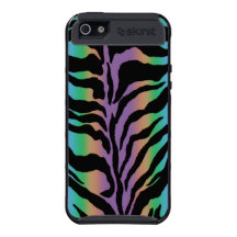 Rueda en pieles psicodélicas del tigre del ~ de lo iPhone 5 protector