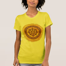 Rueda tibetana de Dharma del mantra Camisetas