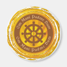 Rueda tibetana de Dharma del mantra Imán