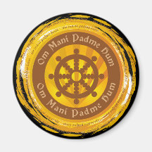 Rueda tibetana de Dharma del mantra Imanes