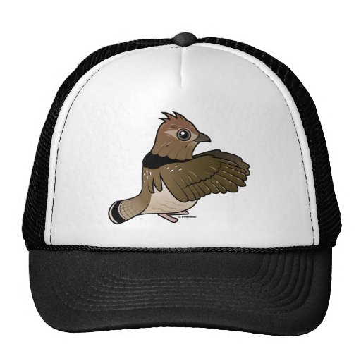 Ruffed Grouse (drumming) Trucker Hats