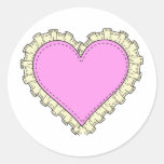 ruffle heart sticker