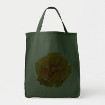 Ruffled Hibiscus "Green" Grocery Bag