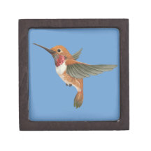 Rufous Hummingbird Premium Jewelry Boxes