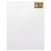 Rufous Hummingbird Sitting Custom Letterhead