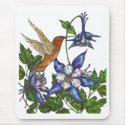 Rufous Hummingbird with Columbine mousepads