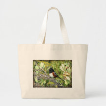 Rufous Sided Towhee Sparrow Tote Bags