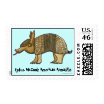 Rufus McCool: American Armadillo Custom Postage St