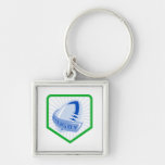 rugby ball shield key chains