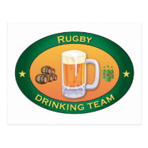 Rugby Drinking Team Post Card