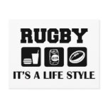 Rugby Eat Drink Beer Play Rugby Post Card