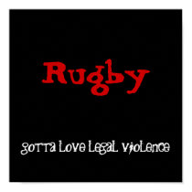 Rugby, gotta love legal violence posters