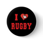 Rugby I LOVE RUGBY buttons
