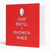 Rugby Keep Calm & Give Blood (Welsh) 3 Ring Binder