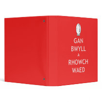 Rugby Keep Calm & Give Blood (Welsh) 3 Ring Binder