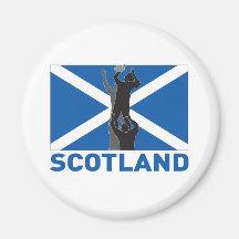 Rugby lineout throw ball scotland flag fridge magnet