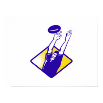 Rugby Player Catching Lineout Ball Poster