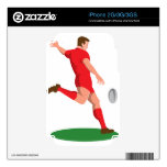 rugby player kicking ball retro decal for the iPhone 3GS