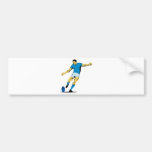 rugby player kicking the ball bumper sticker