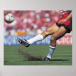 Rugby Player Kicking the Ball Poster