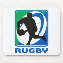 Rugby player passing ball front mousepad