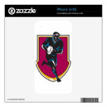 rugby player running passing ball retro skins for iPhone 4