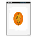 rugby player running passing the ball iPad 2 skins