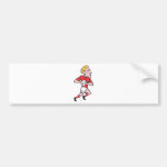 Rugby Player Running With Ball Bumper Sticker