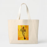 rugby player running with ball tote bags