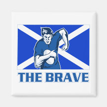 rugby player scotland flag the brave fridge magnet