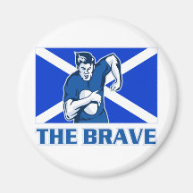 rugby player scotland flag the brave magnet