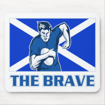 rugby player scotland flag the brave mouse pads