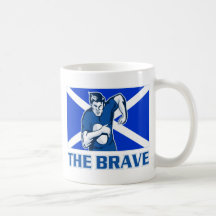 rugby player scotland flag the brave mug