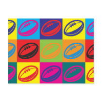Rugby Pop Art Post Cards