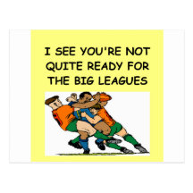rugby post card
