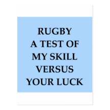 rugby postcard