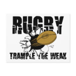 Rugby Trample The Weak Post Card