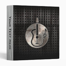 Rugged Acoustic Guitar 3 Ring Binders