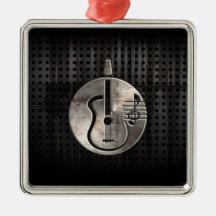 Rugged Acoustic Guitar Christmas Tree Ornament