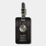 Rugged Acoustic Guitar Luggage Tag