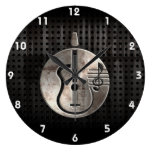 Rugged Acoustic Guitar Round Wallclock