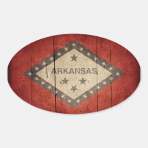 Rugged Arkansas Flag Stickers