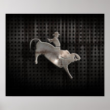 Rugged Bull Rider Posters